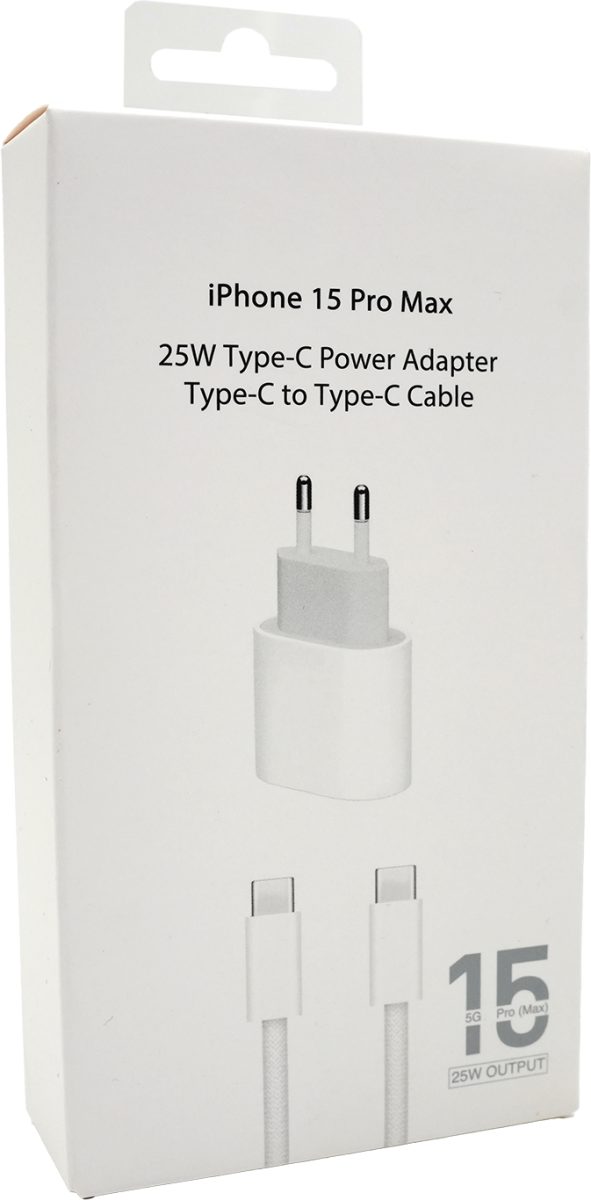 İphone 25W Type-C Power Adapter Type-C To Type-C Kablo Iphone 15 ve Üstü Uyumlu