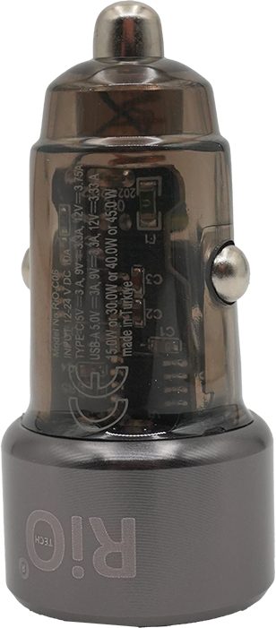 RİO ARAÇ ŞARJMATİK HEM USB-A 18W HEMDE TYPE-C 65W ÇIKIŞLI ARAÇ ÇAKMAKLIK GİRİŞLİ HIZLI ŞARJ