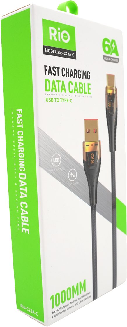 RİO USB-A TO TYPE-C HIZLI ŞARJ KABLOSU DAYANIKLI VE ESNEK KULANIM İMKANIYLA