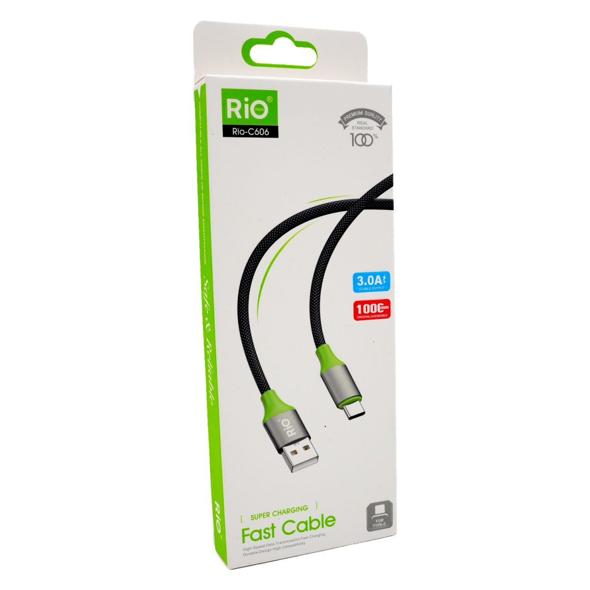 RİO 3,0A USB-A TO TYPE-C KABLO DAYANIKLI KABLO TASARIMI VE HIZLI ŞARJ ÖZELLİĞİ İLE