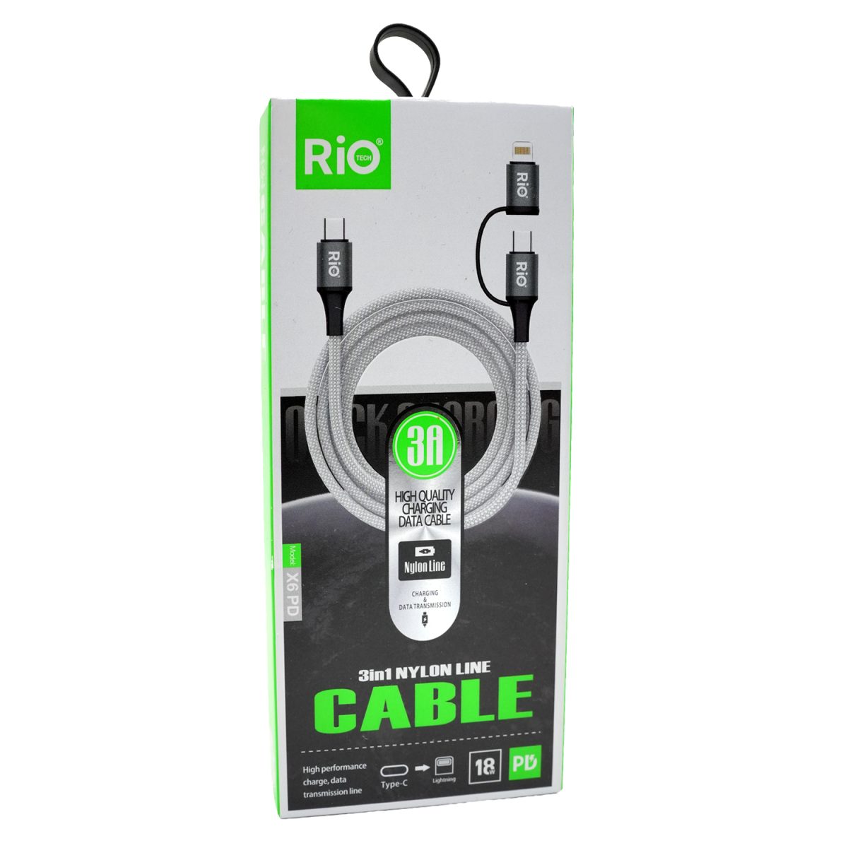 RİO TYPE-C TO TYPE-C EKSTRA LİGHTNİNG BAŞLIK TEK KABLO DÖNÜŞTÜRÜLEBİLİR IPHONE GİRİŞ