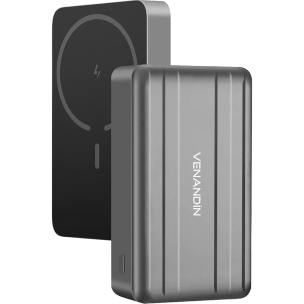 Venandin PWB10A5 10.000 Mah Magsafe Uyumlu Powerbank – 15W Manyetik Kablosuz ve 22,5W Kablolu Hızlı Şarj, Qc 3.0