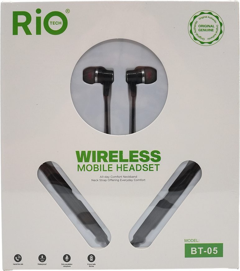 RİO BLUETOOTHLU BOYUN ÜSTÜ KULAK İÇİ MİKROFONLU ŞARJLI KABLOSUZ KULAKLIK
