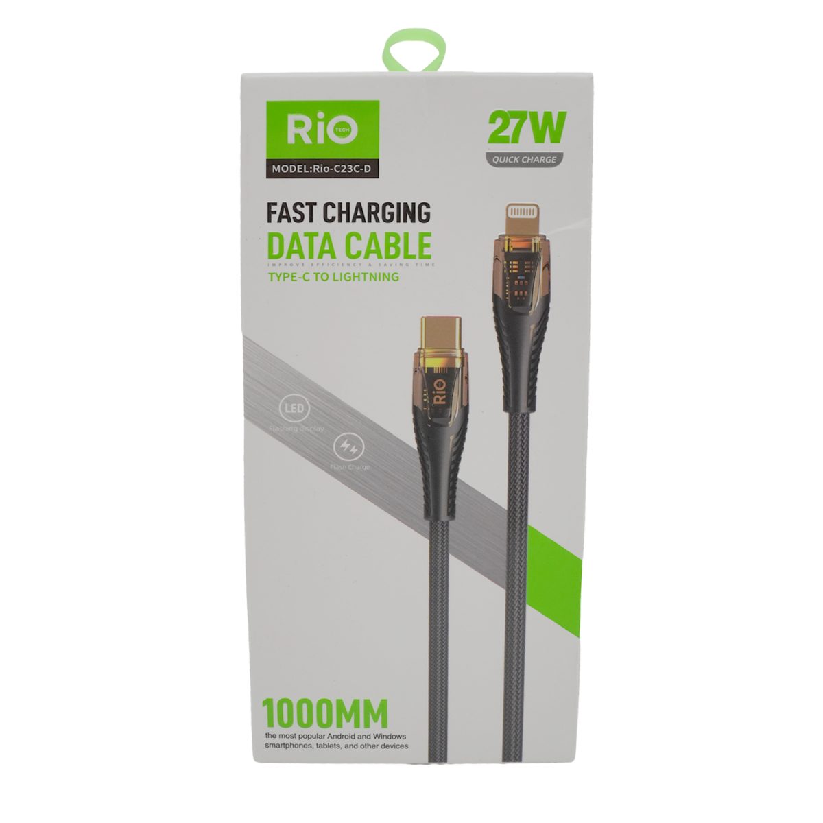 RİO LÜKS GÖRÜNTÜSÜ İLE 27W TYPE-C DEN LIGHTNING KABLO TÜM IPHONE LARA UYUMLU