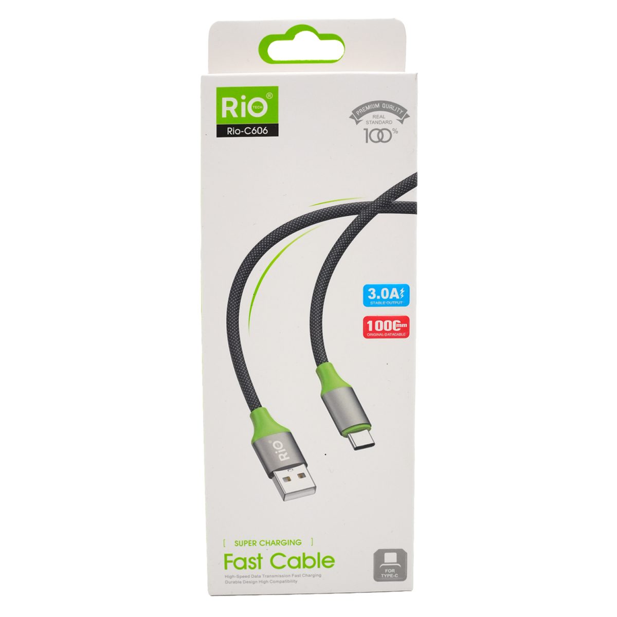 RİO 3,0A USB-A TO TYPE-C KABLO DAYANIKLI KABLO TASARIMI VE HIZLI ŞARJ ÖZELLİĞİ İLE
