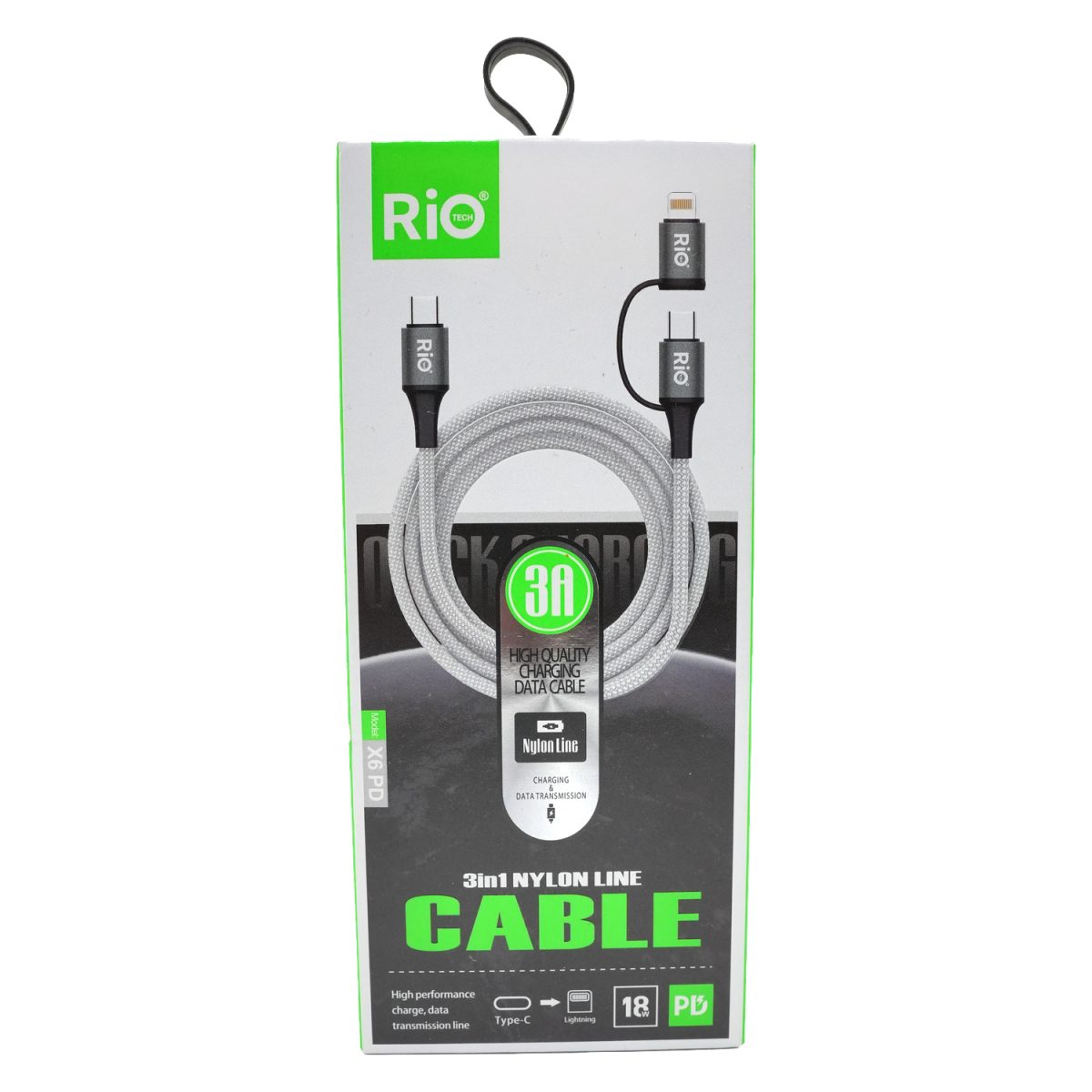 RİO TYPE-C TO TYPE-C EKSTRA LİGHTNİNG BAŞLIK TEK KABLO DÖNÜŞTÜRÜLEBİLİR IPHONE GİRİŞ