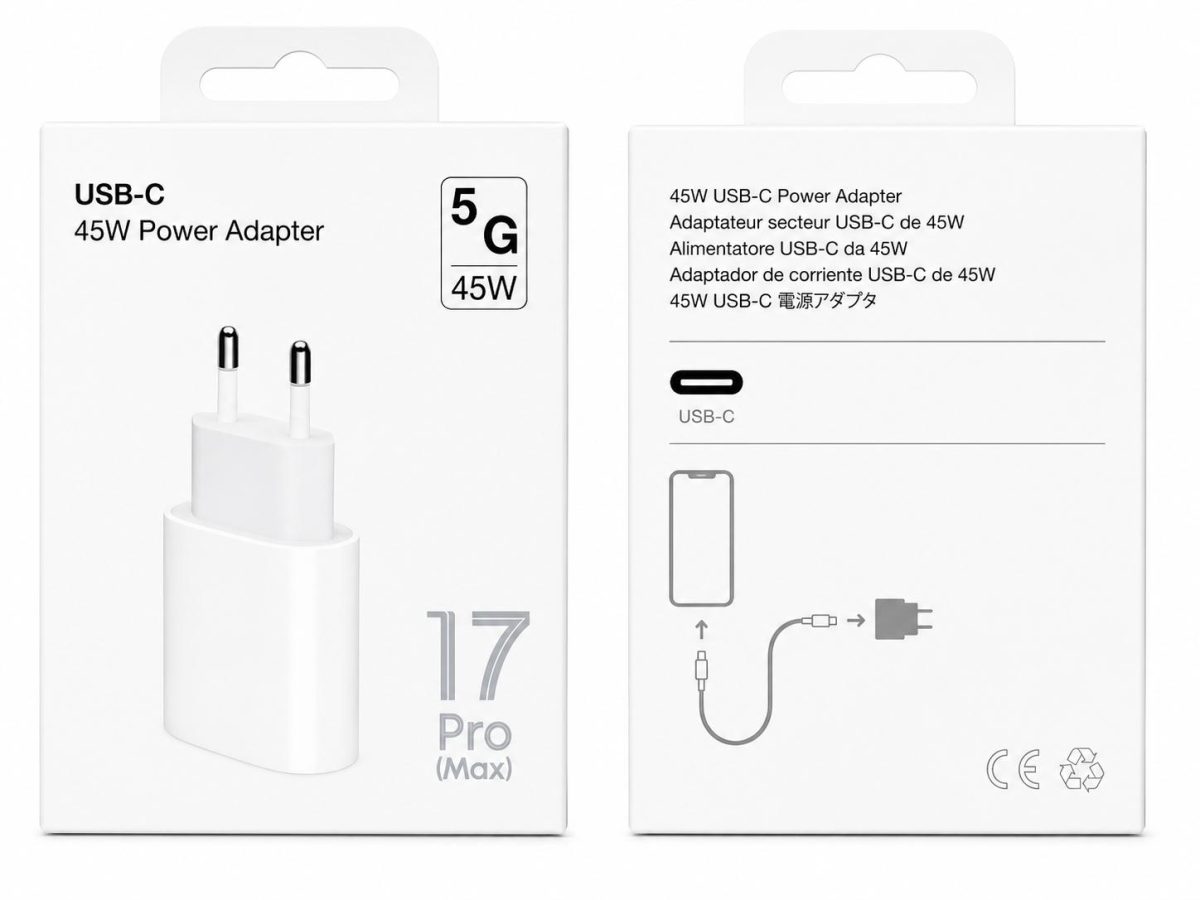USB-C 45W POWER ADAPTER 5G IPHONE 17 PRO MAX HIZLI ŞARJ