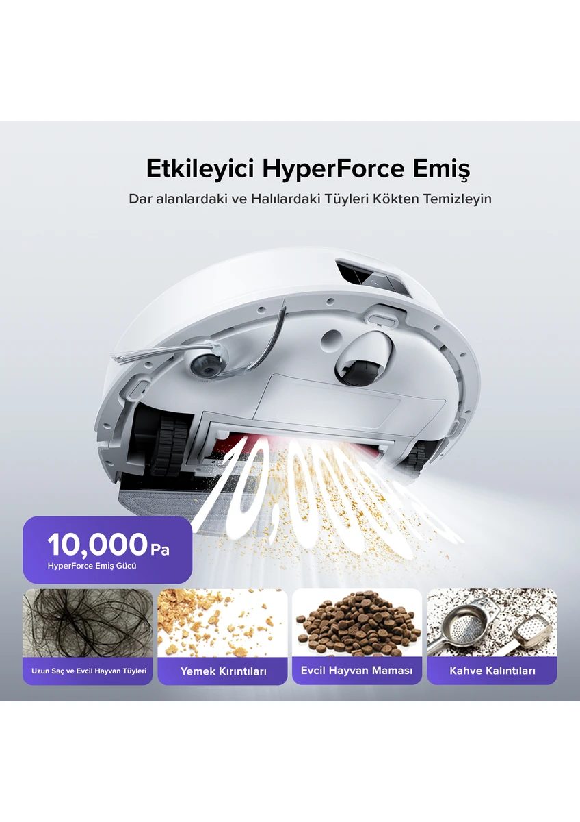 Roborock S8 Pro Akıllı Robot Süpürge - Beyaz